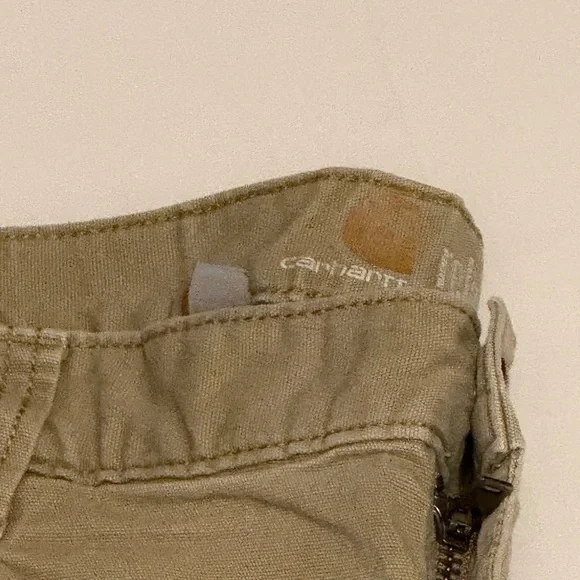 Carhartt Men's Tan/Cream Distressed Carpenter Pants - Picture 3 of 7